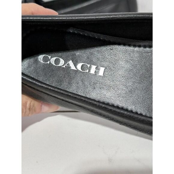 Coach New York Women's Black Solid Slip-On Round Toe Flat Loafers Shoe Size 7B - Picture 5 of 9
